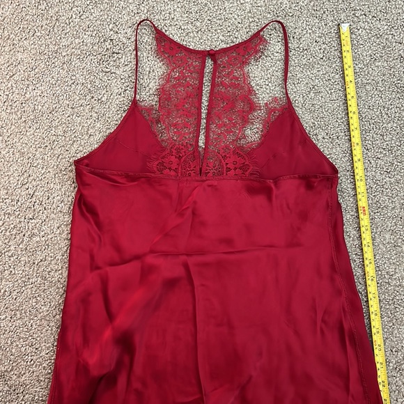 Calypso St. Barth Red Silk Lace Top - Picture 4 of 6